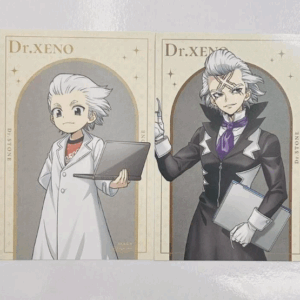 57899 Set x 2 piezas de Xeno con tarjeta de ilustración de doble cara, Loft, Dr. Stone