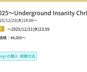 63190 2025～Underground Insanity Christmas