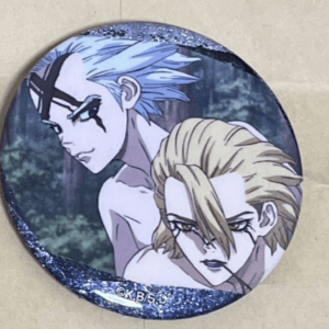 63890  Stanley Xeno still image glitter badge Toho Dr. Stone