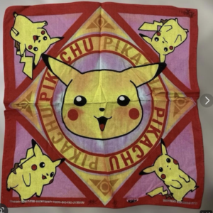 64401  1999 Original Pokemon Pikachu Handkerchief
