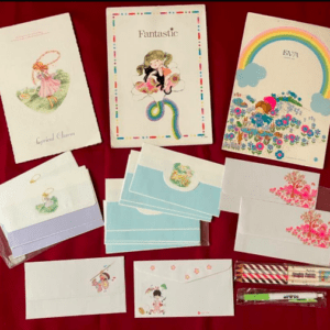 69045 Showa retro letter paper and envelope set(Mercari)