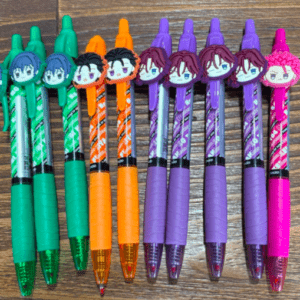 69142 Charisma Gel Pens with Rubber Mascots (10-Pack) (Mercari)