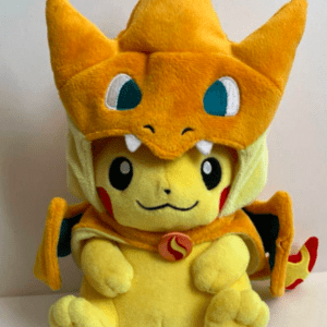 69595 Mega Charizard Y Poncho-Wearing Pikachu Plush Toy (2014)(Mercari)