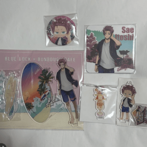 68116 insignia de lata de acrílico con candado azul para papelería Sae Ito Cafe