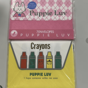 71032 Puppy Love PUPPIE LUV Envelopes, Sanrio, Showa Retro, Extremely Rare, 9 Envelopes