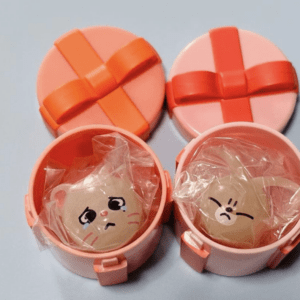 71689  SKZOO Pukkuto Birthday Clear Ring, Ginilletto Foxini, Set of 2