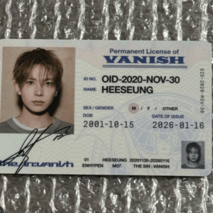 74552 　THE SIN: VANISH FUGITIVES Ver ID CARD Heeseung