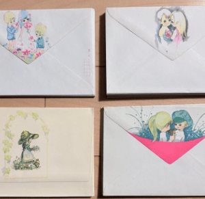 75908 Showa Retro Illustrated Envelope