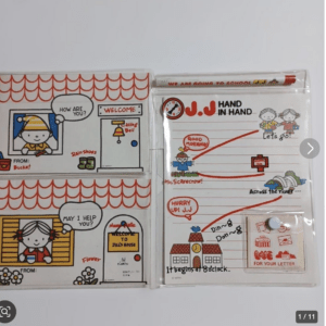 76162 1970s Fancy Letter Set & Stickers - Showa Retro - Vintage Item