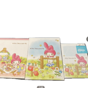 76300 My Melody Sketch Pattern Letter Pad (2 pads, 36 sheets total) & 10 Envelopes