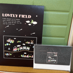 76917 Showa Retro Young KOKUYO Lovely Field Letter Set, Black, Unused