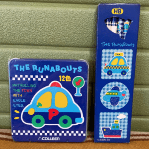 76905 Sanrio Retro Runabouts Pencil and Colored Pencil Set, 1985-1991, Unused