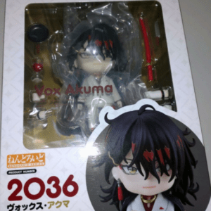 Nendoroid Vox Akuma figure boxed by Good Smile, accessories visible through the window with '2036 Vox Akuma' on the box name.