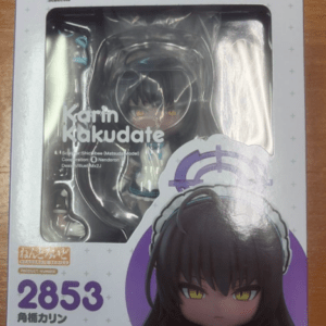 Box for a Nendoroid figure, Karin Kakudate, product 2853, by Good Smile Company, with a window displaying the figure and character artwork on the front.