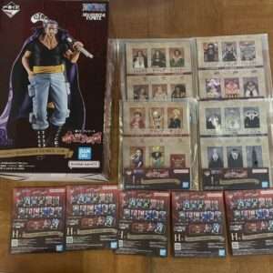 Boxed Ben Beckman Masterlise ExPiece figure from One Piece with brand logos visible on a wooden floor surface.