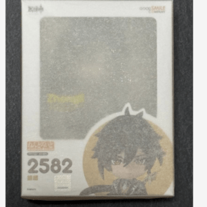 Boxed Nendoroid figure from Good Smile Company, frosted front window, number 2582, with a black-haired anime character illustration in the lower-right corner