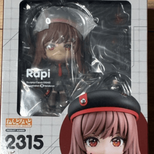 Boxed Nendoroid figure of Rapi visible through a clear window; gray grid-pattern packaging with product number 2315 and Good Smile branding