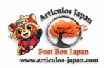 Logo featuring a cheerful bear mascot beside a red post box and the text 'Artículos Japan' and 'Post Box Japan'.