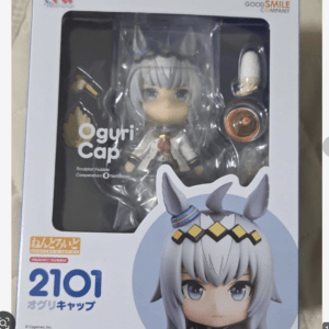 Nendoroid figure box for Oguri Cap with accessories visible through window, Good Smile Company branding on top right.