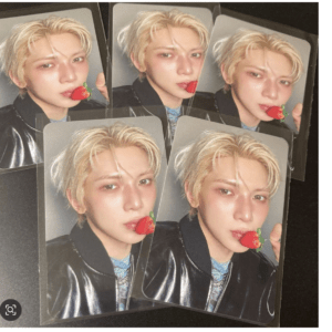 93409 ATEEZ BAD Yeosang Makestar Exclusive Photocard (Strawberry)