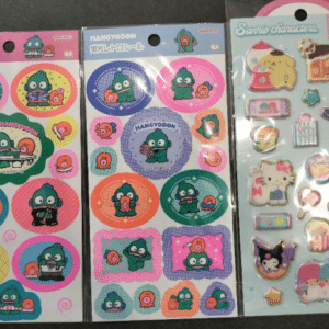 99716 Hangyodon Fluorescent Retro Stickers & Pearlescent Marshmallow Stickers