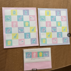 100867 Sanrio Pastel Animal-Print Letter Set
