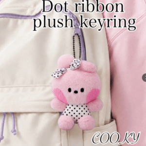 102410 BT21 Dot ribbon plush keyring COOKY