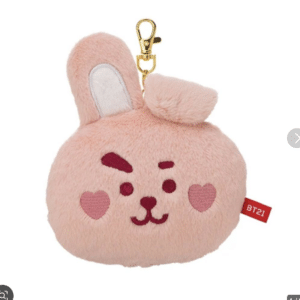 102448 BT21 COOKY Face Pass Case Plush Keychain (BTS)