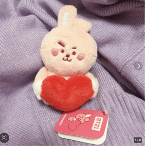 COOKY / BT21 HEARTFUL JOURNEY Plush Keyring